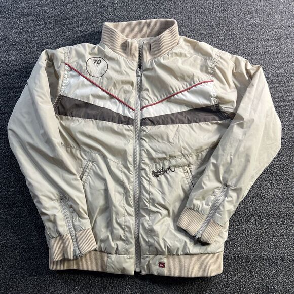 Quiksilver Jacket Boys Small Reversible Tan EUC‎ - Picture 9 of 16